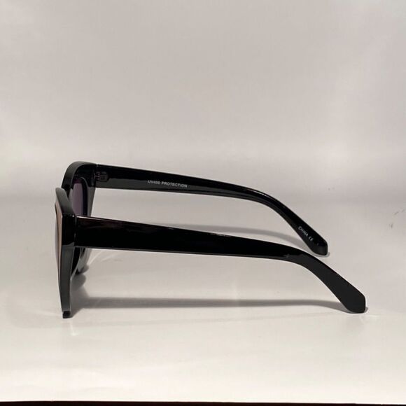 0545 Oversized Cat‘s Meow Eye Sunglasses Wood Grain Print and Black New main image 8